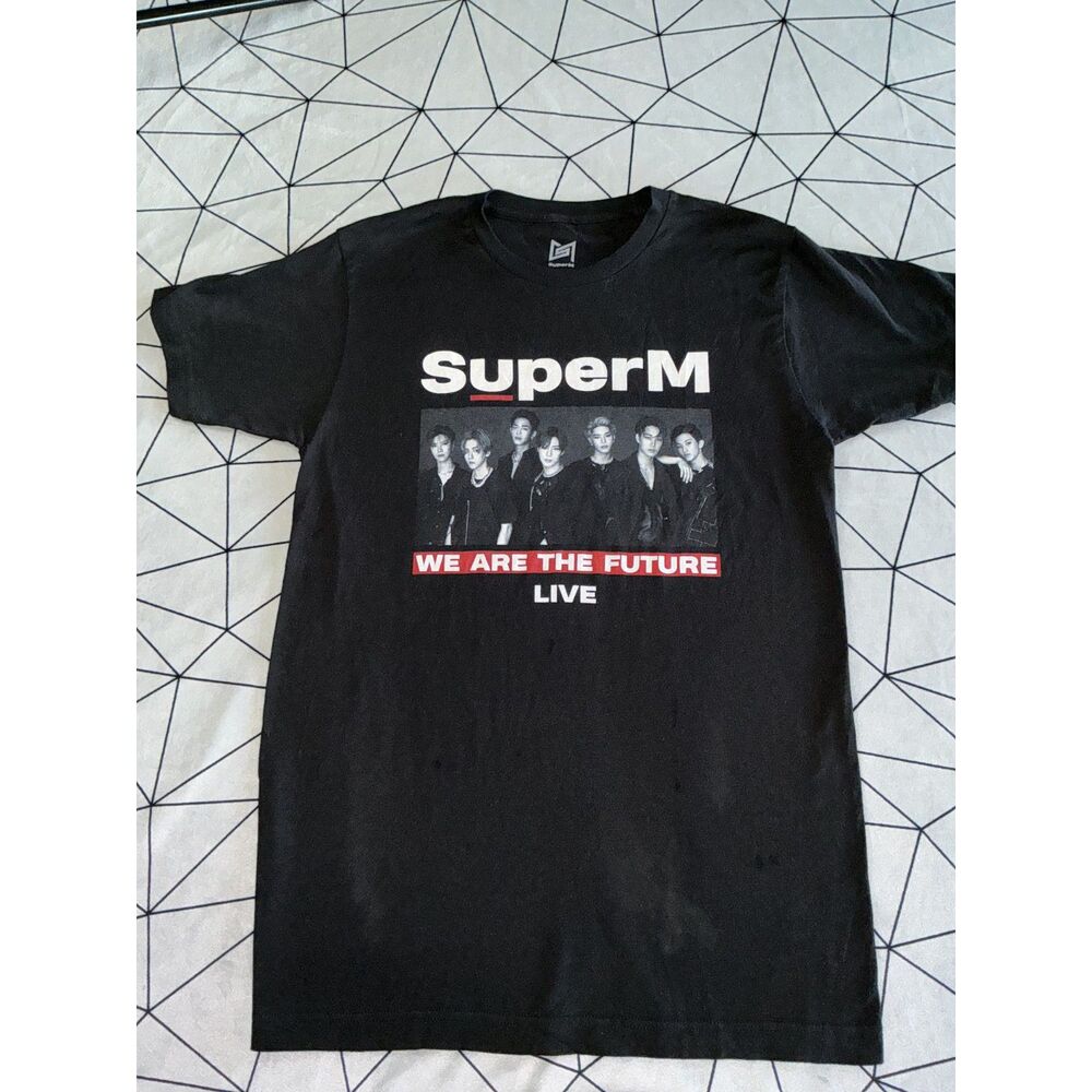 SuperM Tour T Shirt Size M Black Kpop SM Entertainment Merch